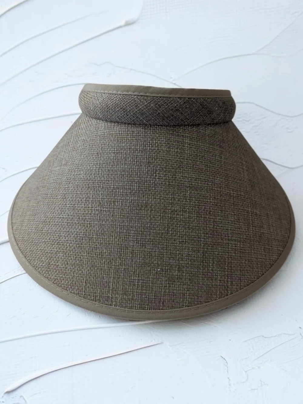 Women's Sunvisor Woven Foldable Clip On Adjustable UV Protection Golf Beach Hat